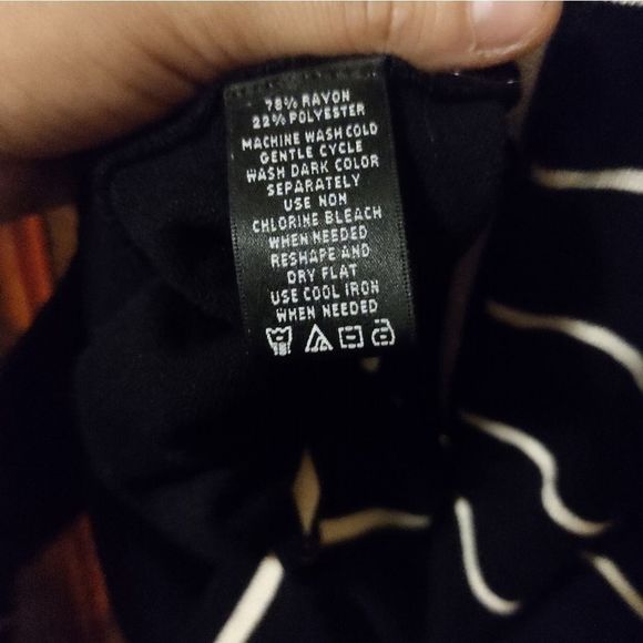 August Silk • Black & White Striped Sweater with Back Detail - Picture 7 of 7